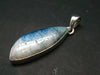 Blue Ice Glacierite Silver Pendant from Indonesia - 1.5" - 5.37 Grams