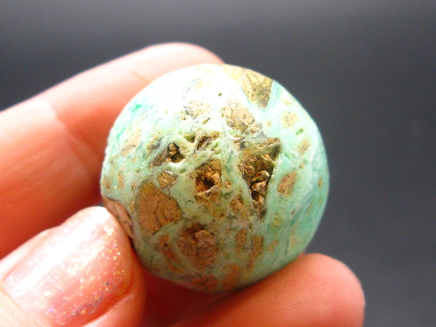 Rare Green Smithsonite Sphere Ball from Namibia - 1.0" - 18.07 Grams