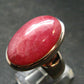 Rhodochrosite Silver Ring From Argentina - 13.15 Grams - Size 9