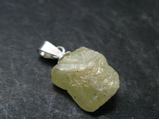Wulfenite Crystal Silver Pendant From Arizona, USA - 0.8" - 2.31 Grams
