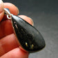 Very Rare Sterling Silver Nuumite Nuummite Pendant From Greenland - 1.7" - 7.0 Grams