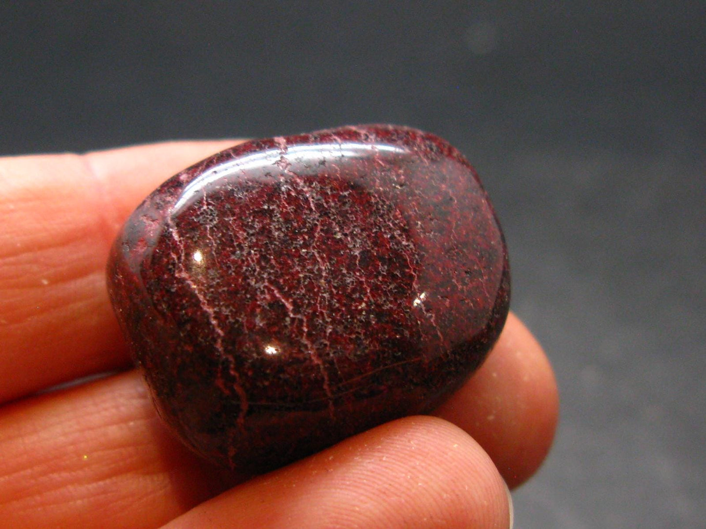 Red Cinnabar Cinabar Tumbled Piece From Spain - 14.11 Grams - 0.9"