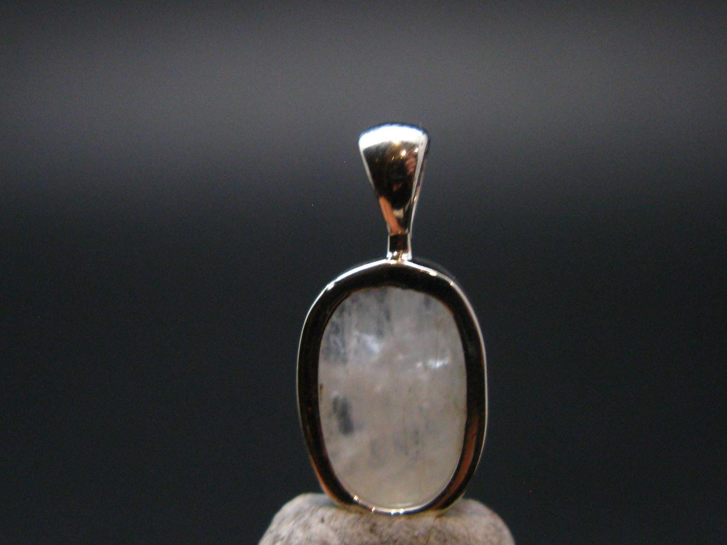 Raw Rare Natrolite Crystal Silver Pendant From Russia - 0.7" - 1.21 Grams