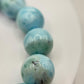 Larimar Beaded Bracelet Blue Gemstone Natural Jewelry Ocean Stone Gift