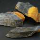 Lot of 3 Large Natural Raw Bluish-Gray Hawk's Eye Stone from Africa