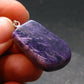 Rare High-Quality Charoite Pendant In SS From Russia - 1.4" - 5.15 Grams