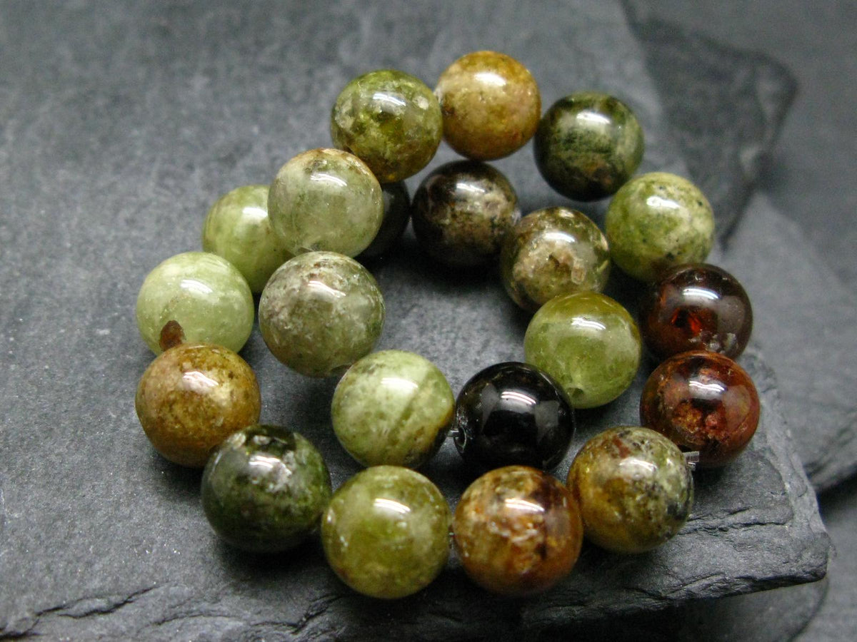 Vesuvianite Idocrase Genuine Bracelet ~ 7 Inches ~ 9mm Round Beads