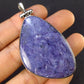 Lilac Stone!!! Stunning Silky Charoite Sterling Silver Pendant From Russia - 2.2" - 13.4 Grams