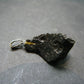Tibetan Black Tektite Silver Pendant From Tibet - 1.2" - 2.84 Grams