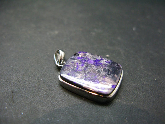 Sugilite Silver Pendant From South Africa - 1.0"