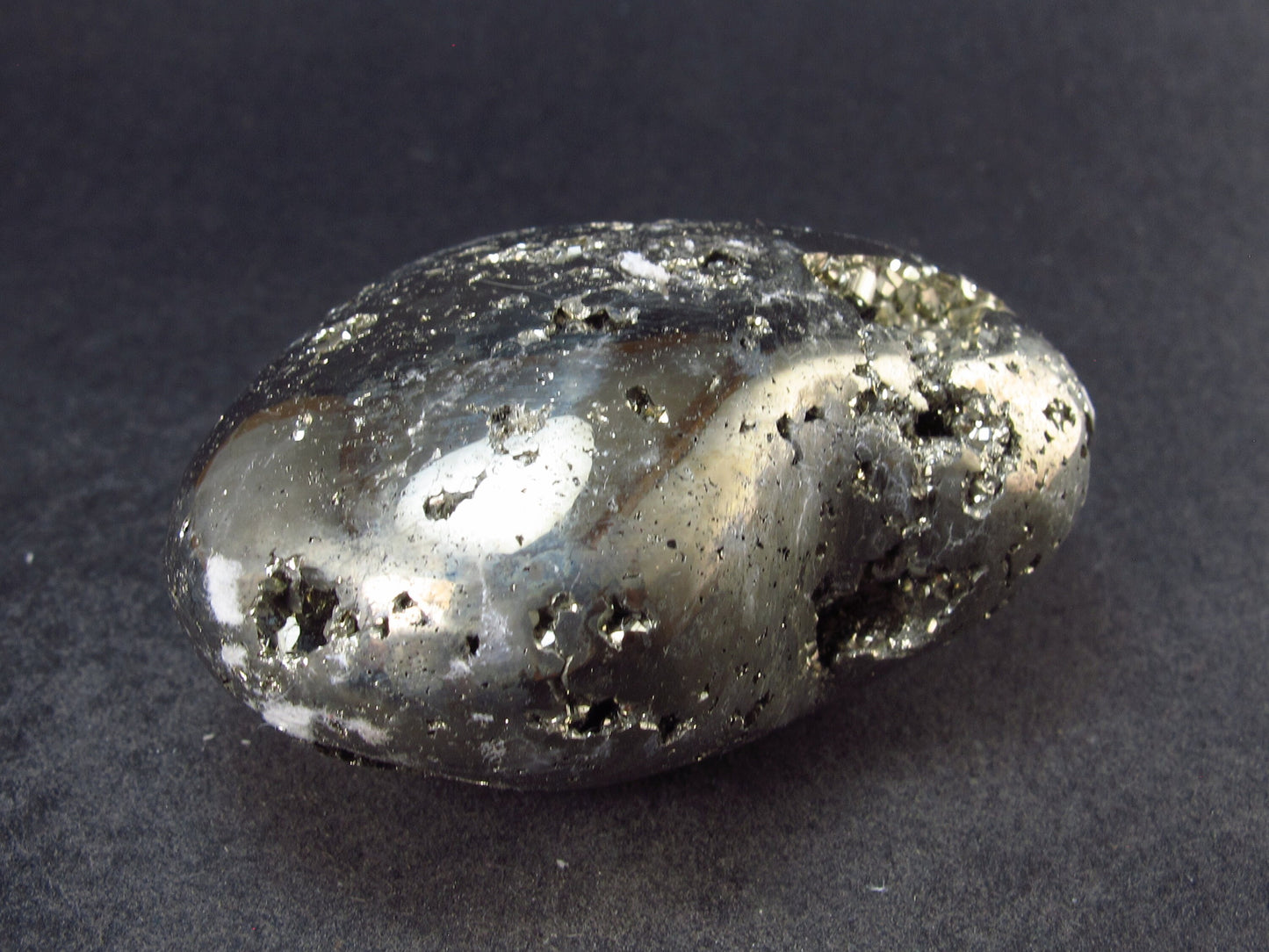 Pyrite Crystallized Carved Heart From Peru - 2.1" - 129.8 Grams