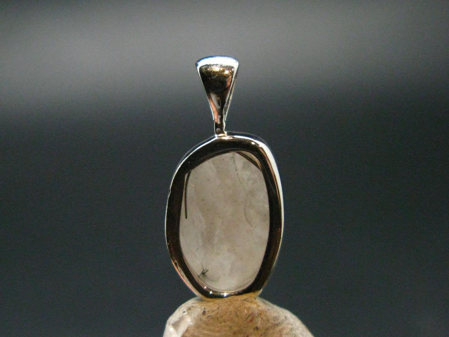 Phenakite Phenacite Crystal Silver Pendant From Russia - 0.7" - 1.26 Grams