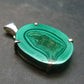 Malachite Sterling Silver Pendant - 1.5" - 39.26 Grams