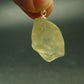 Gem Libyan Desert Glass Tektite Pendant Sterling Silver from Libya - 1.2" - 2.03 Grams