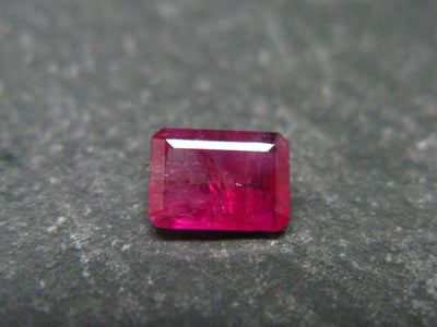 Beautiful Rare Gem Bixbite Red Beryl Emerald Cut Stone From Utah USA - 0.45 Carats - 5.8x4.1mm