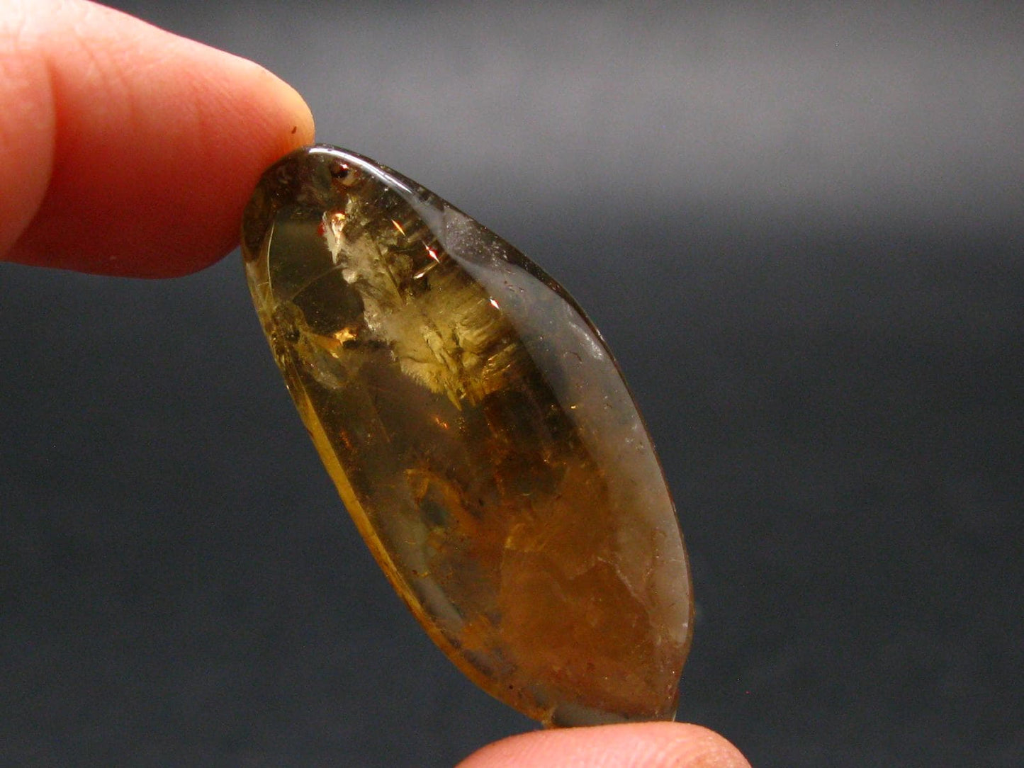Nice Untreated Unheated Citrine Tumbled Stone from Zambia - 52.0 Carats - 1.5"