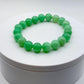 Green Chrysoprase Round Bead Bracelet – Natural Stretch Jewelry - Weight 29.16 g
