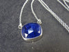 Natural Faceted Tanzanite Zoisite 925 Sterling Silver Pendant Necklace from Tanzania - 0.7" - 6.13 Grams