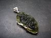 Moldavite Tektite Silver Dragon Pendant from Czech Republic - 2.4" - 11.78 Grams