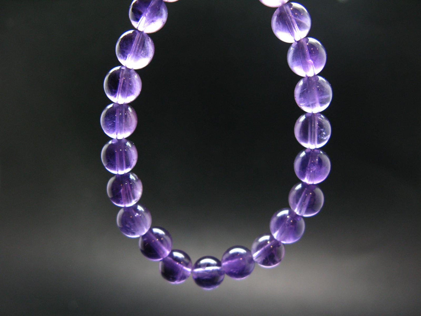 AAA Grade Amethyst Gem Genuine Bracelet ~ 7 Inches ~ 8mm Round Beads