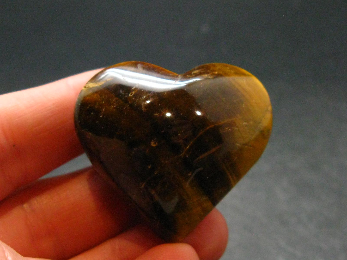 Tiger Eye Heart From Brazil - 1.4"
