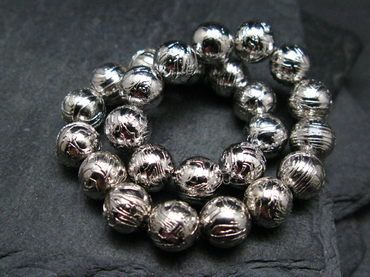Meteorite Gibeon Genuine Bracelet ~ 7 Inches ~ 8mm Round Beads