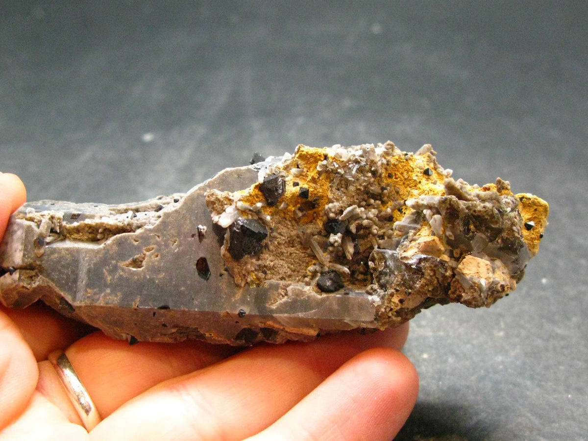 Brookite On Quartz Cluster From Arkansas - 7.89 Grams - 3.3"