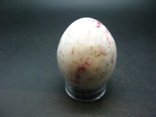 Large Cinnabar in Quartz Egg from Peru - 103.79 Grams - 1.9"