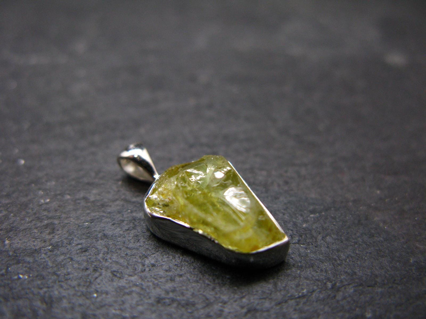 Chrysoberyl Crystal Silver Pendant From Brazil - 1.64 Grams
