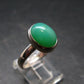 Natural Apple Green Chrysoprase 925 Sterling Silver Ring From Australia - 5.24 Grams - Size 9