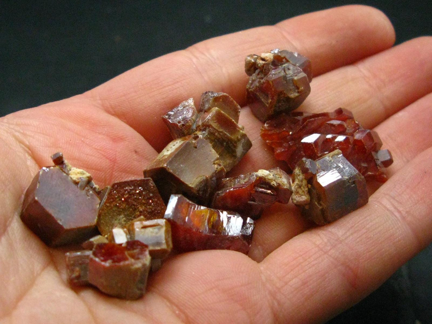 Lot of 10 Dark Red Vanadinite Cluster From Morocco - 47.14 Grams