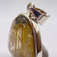 Natural Rutilated Quartz Pendant in Sterling Silver – Golden Needle Inclusion Gemstone