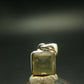 Gem Libyan Desert Glass Tektite Faceted Pendant Sterling Silver from Libya - 0.7" - 2.42 Grams