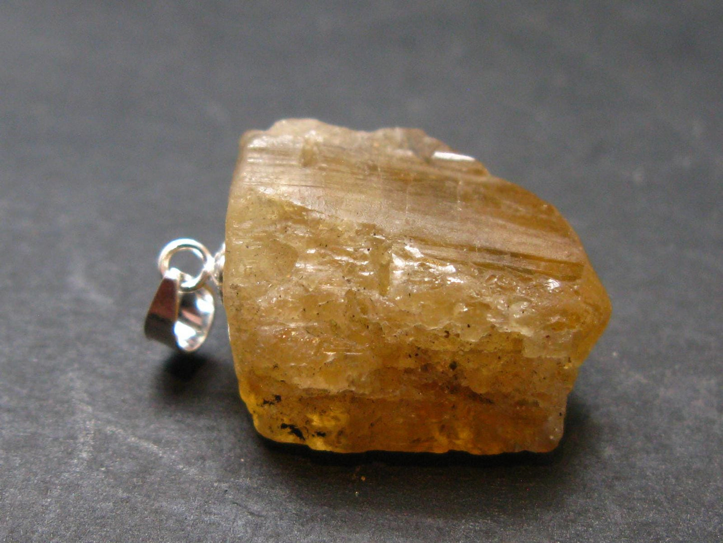 Imperial Topaz Crystal Pendant From Brazil - 1.1" - 8.07 Grams