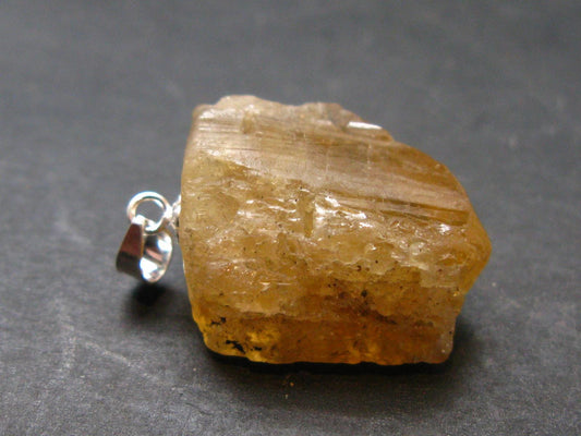 Imperial Topaz Crystal Pendant From Brazil - 1.1" - 8.07 Grams
