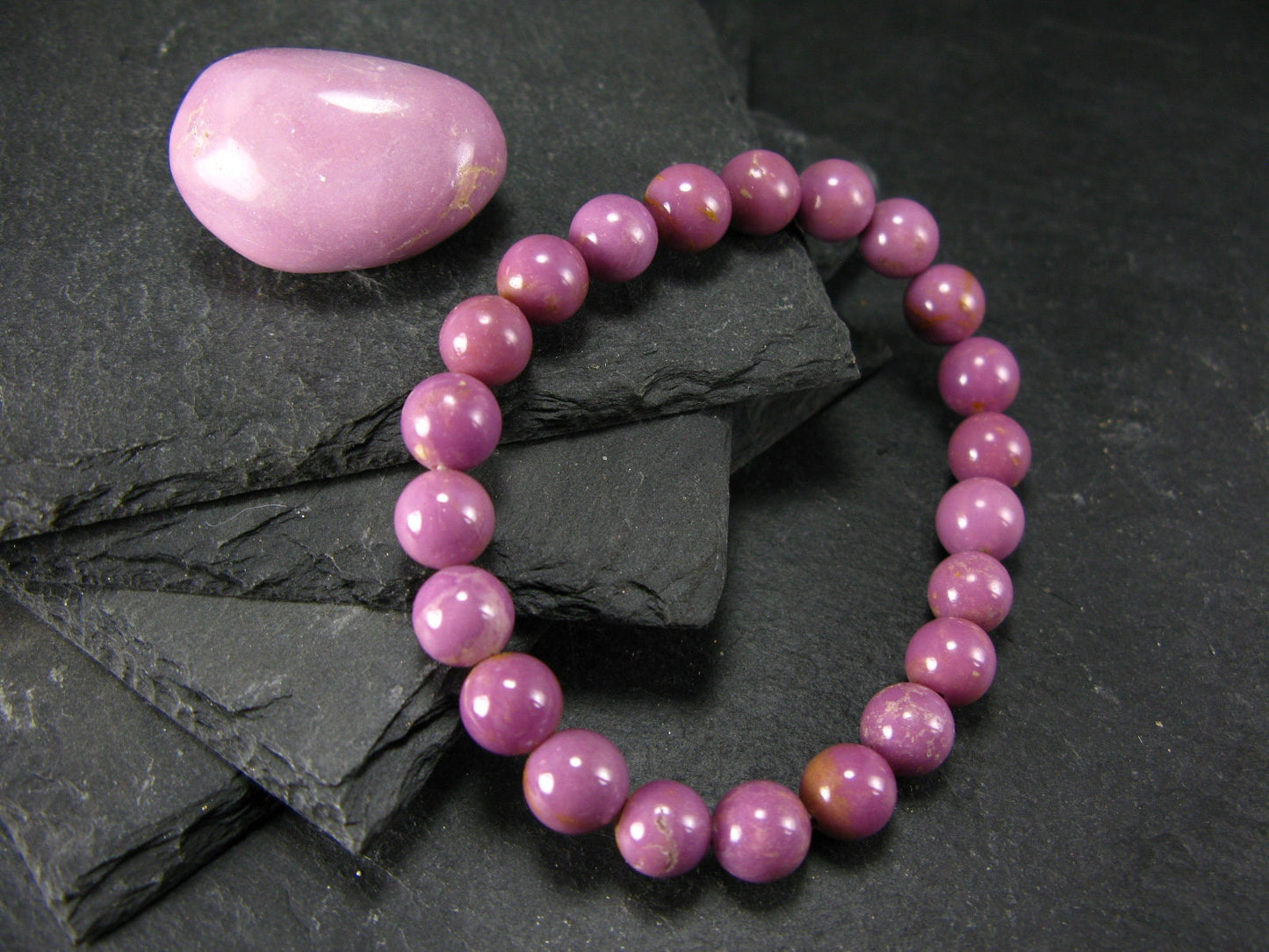Phosphosiderite Phospho Siderite Genuine Bracelet ~ 7 Inches ~ 8mm Round Beads