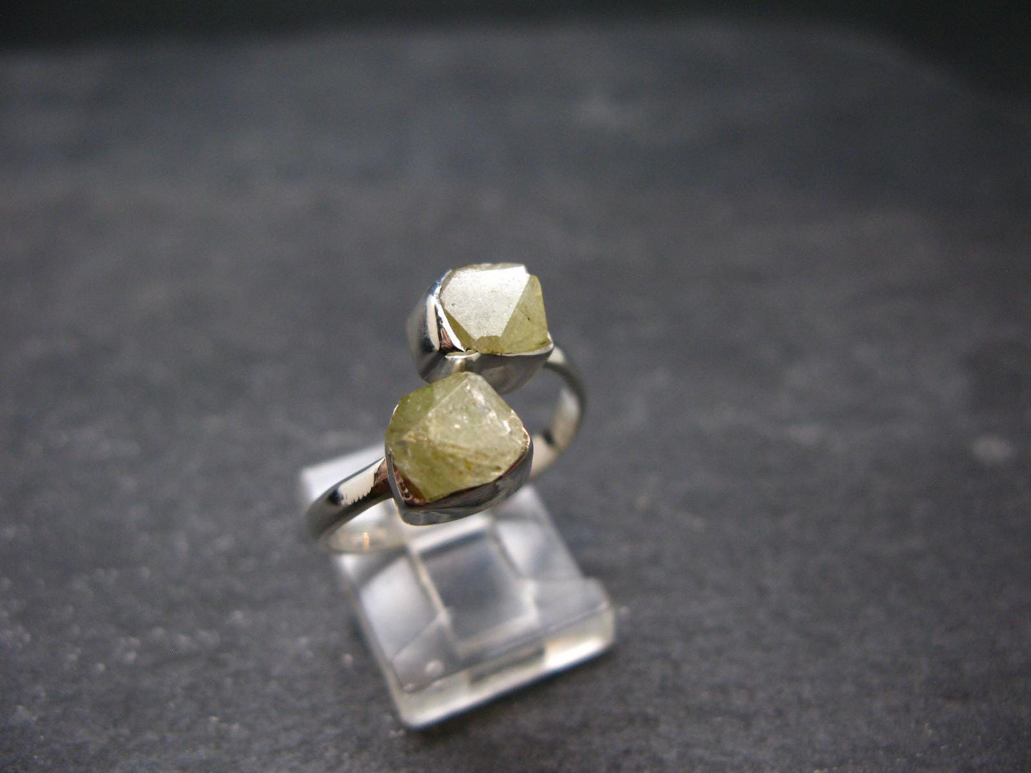 Rhodizite Rhodozite Silver Ring From Madagascar - Adjustable size - 3.08 Grams