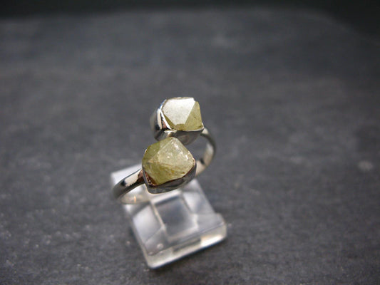 Rhodizite Rhodozite Silver Ring From Madagascar - Adjustable size - 3.08 Grams