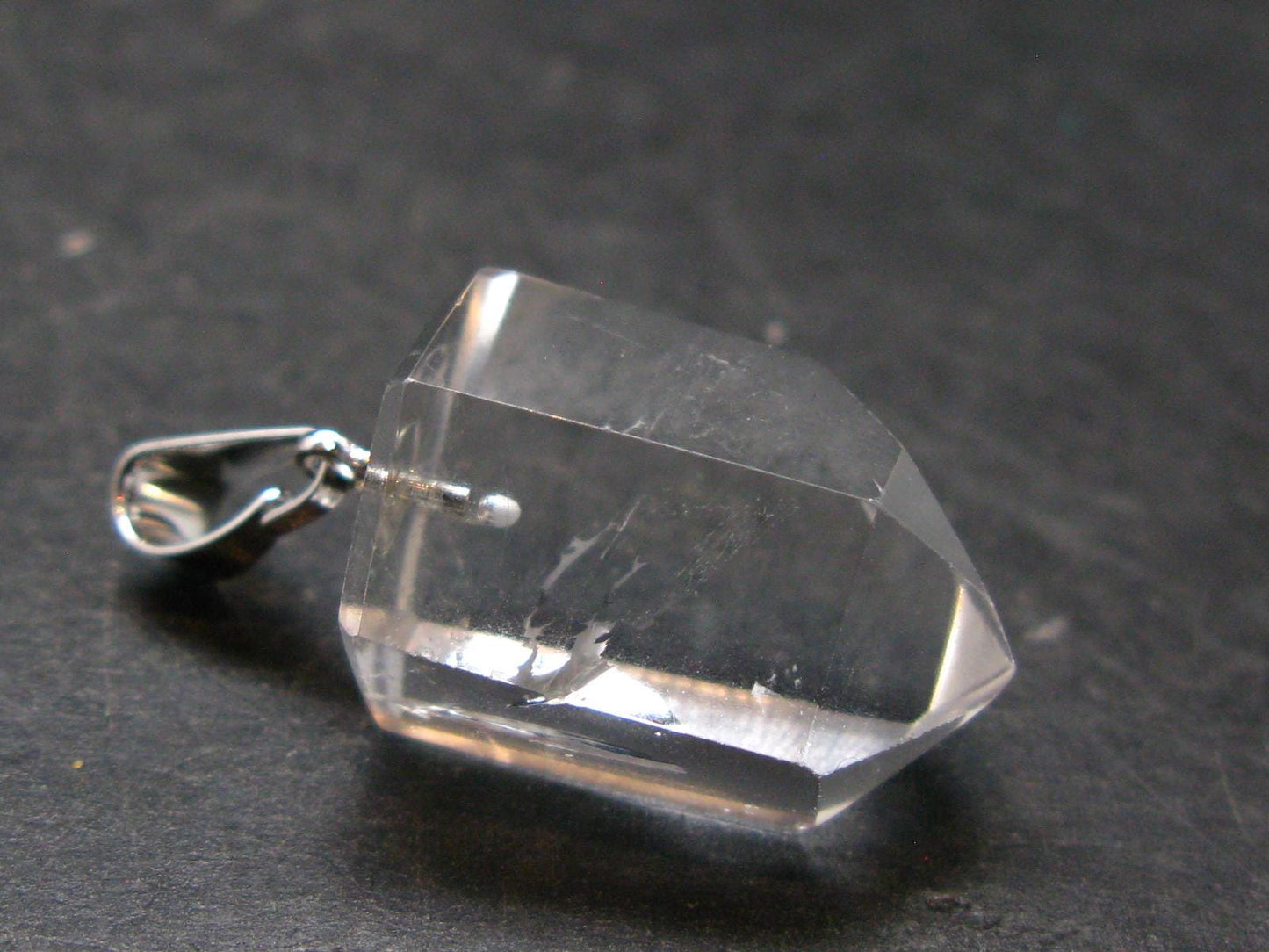 Lemurian Quartz Crystal Pendant From Brazil - 1.4" - 7.62 Grams