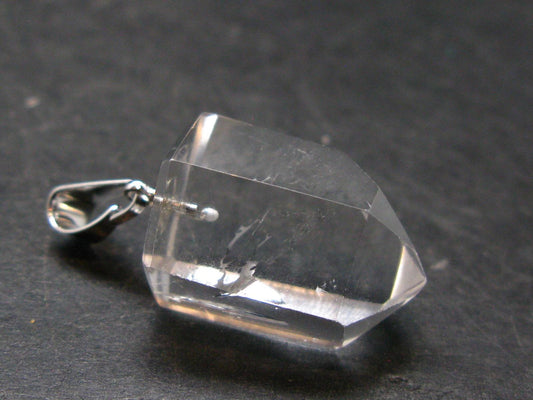 Lemurian Quartz Crystal Pendant From Brazil - 1.4" - 7.62 Grams