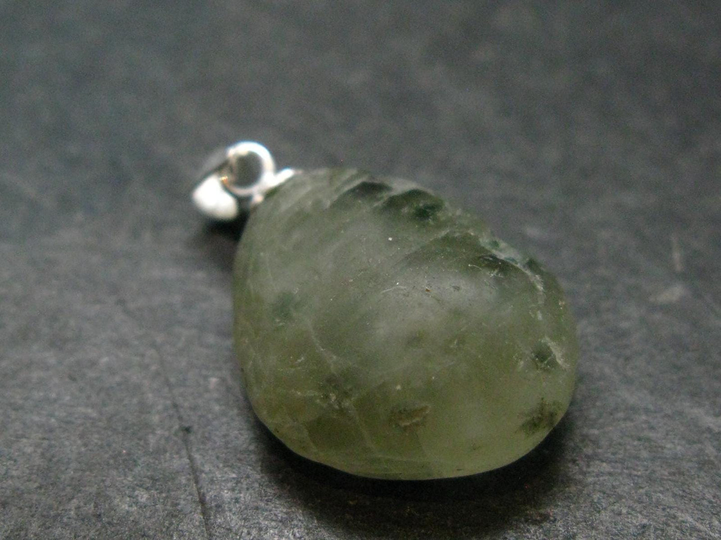 Phenakite Phenacite Tumbled Silver Pendant From Russia - 1.0" - 4.0 Grams
