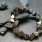 Magnetite Crystals Genuine Bracelet ~ 7 Inches ~ 12mm Crystal Beads