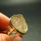 Natural Gem Raw Libyan Desert Glass Tektite Sterling Silver Ring from Libya - Size 10 - 10.6 Grams