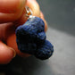 Azurite Nodule Crystal Sterling Silver Pendant from Russia - 0.9" - 3.66 Grams