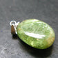 Green Kyanite Crystal Silver Pendant From Tanzania - 1.0"
