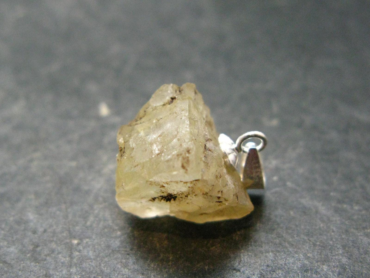 Phenakite Phenacite Crystal Silver Pendant From Nigeria - 0.8" - 2.66 Grams