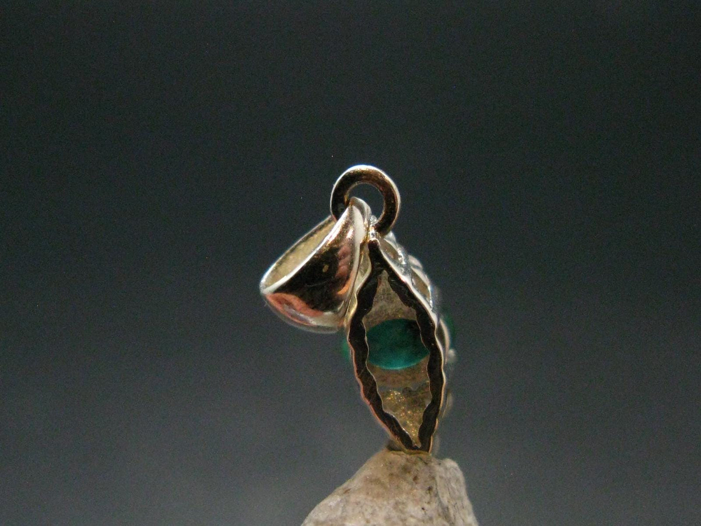 Emerald Silver Pendant From Colombia - 0.49 Grams