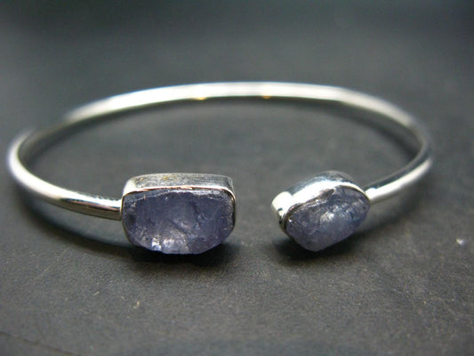 Natural Raw Tanzanite Zoisite Bracelet from Tanzania - Size - Adjustable