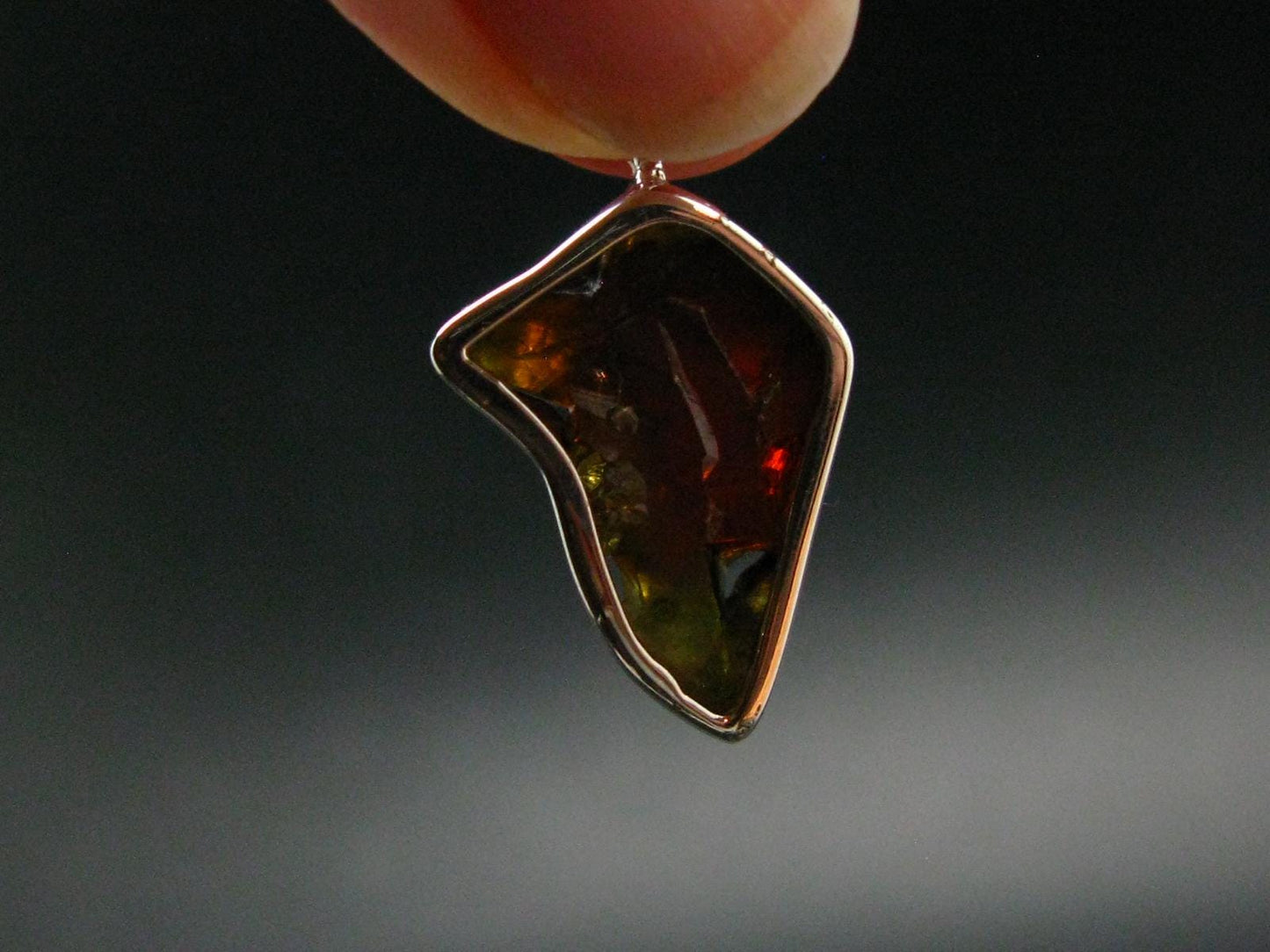 Zincite Zinkite Crystal 925 Silver Pendant From Poland - 1.1" - 5.86 Grams