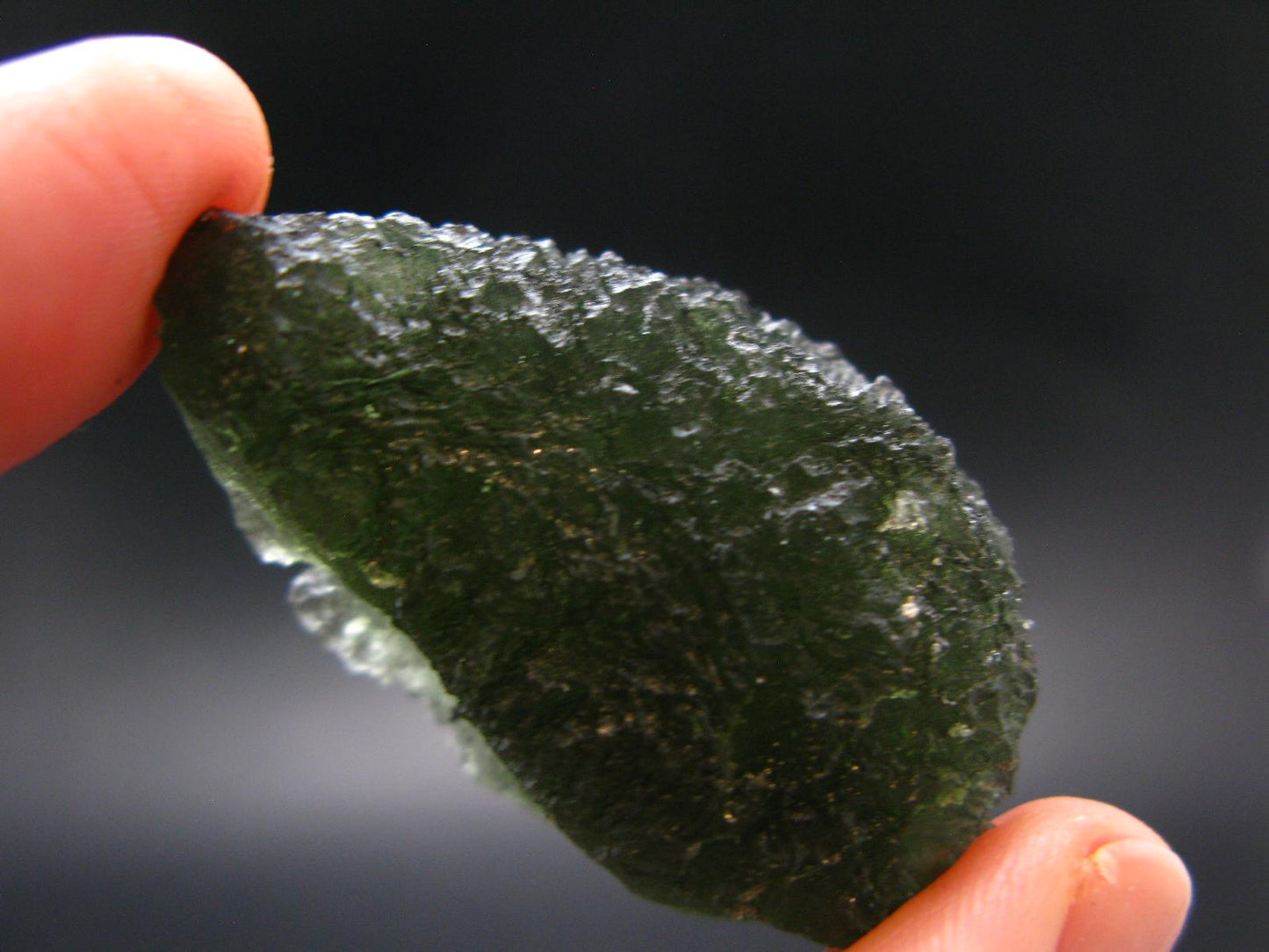 Rare Moldavite Tektite Raw Piece From Czech Republic - 1.7" - 20.83 Grams